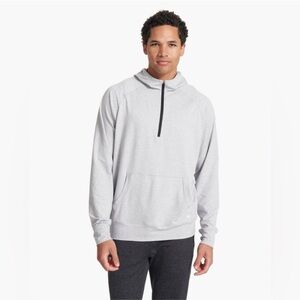 Vuori Ponto Performance Half Zip Hoodie light gray size small